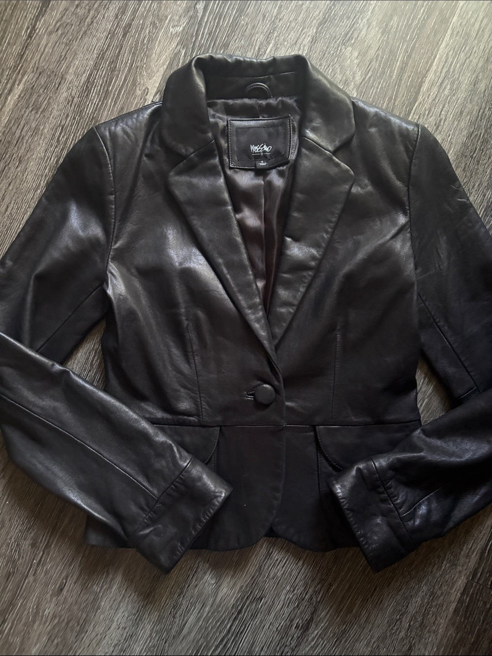 Y2K Mossimo Black Leather Blazer
